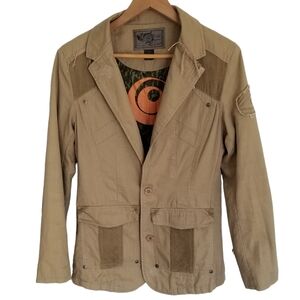 Caffeine Original Blazer Jacket  Khaki Size Small